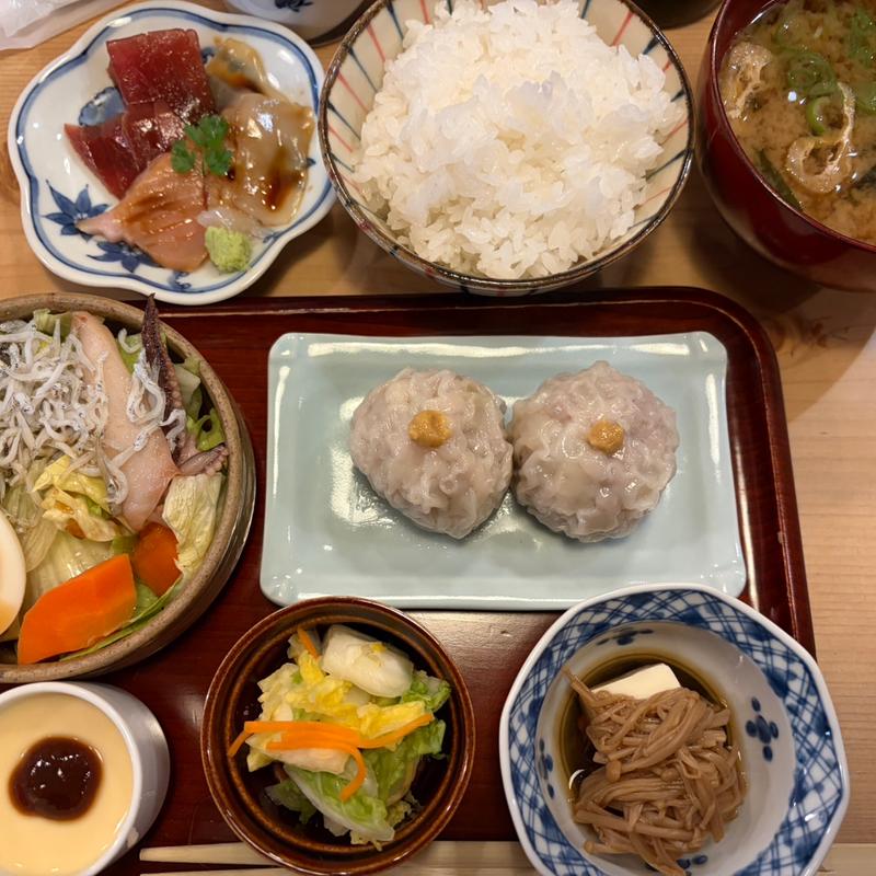 しうまい+鮮魚の漬け定食(食堂 ユの木)