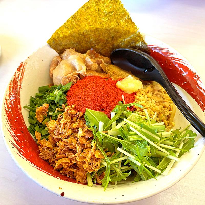 辛いまぜそば(あぢとみ食堂)