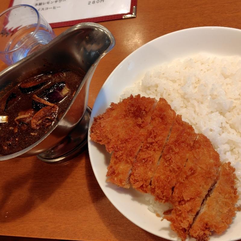 なすときのこのカリー(豚ヒレカツ付)(カリー屋 ジンコック)