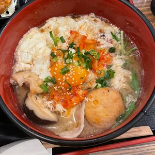 味噌キム玉ちゃんこ定食(オリジナルちゃんこ)(勝盛家)