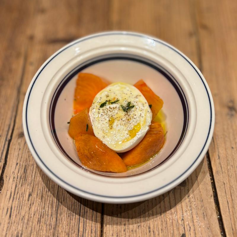 柿のカプレーゼ(o/sio)