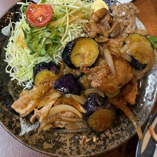 豚肩ロースと茄子の生姜焼き(福島屋)