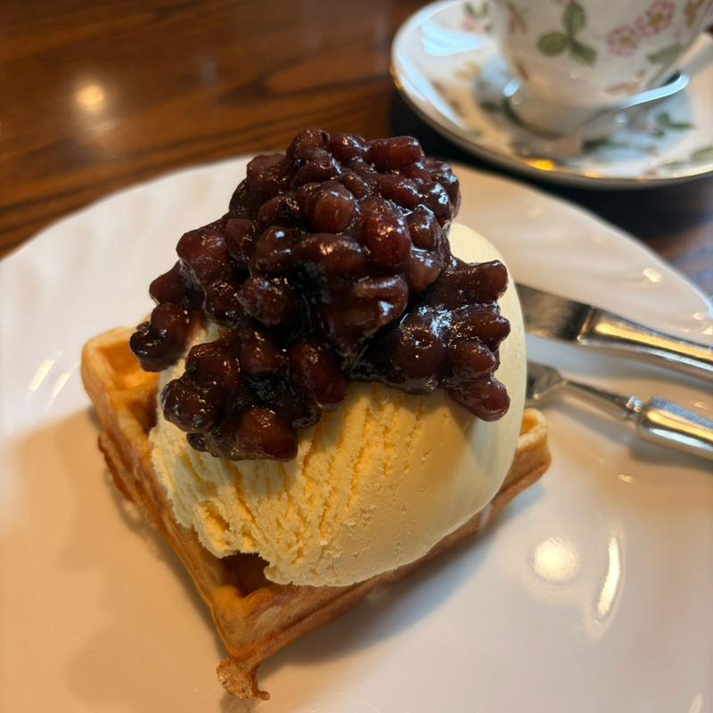 あずきワッフル(わらく珈琲 知立店)