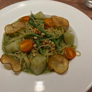 きたあかりとインゲンのジェノベーゼ(チーズ＆パスタパステル 中野店)