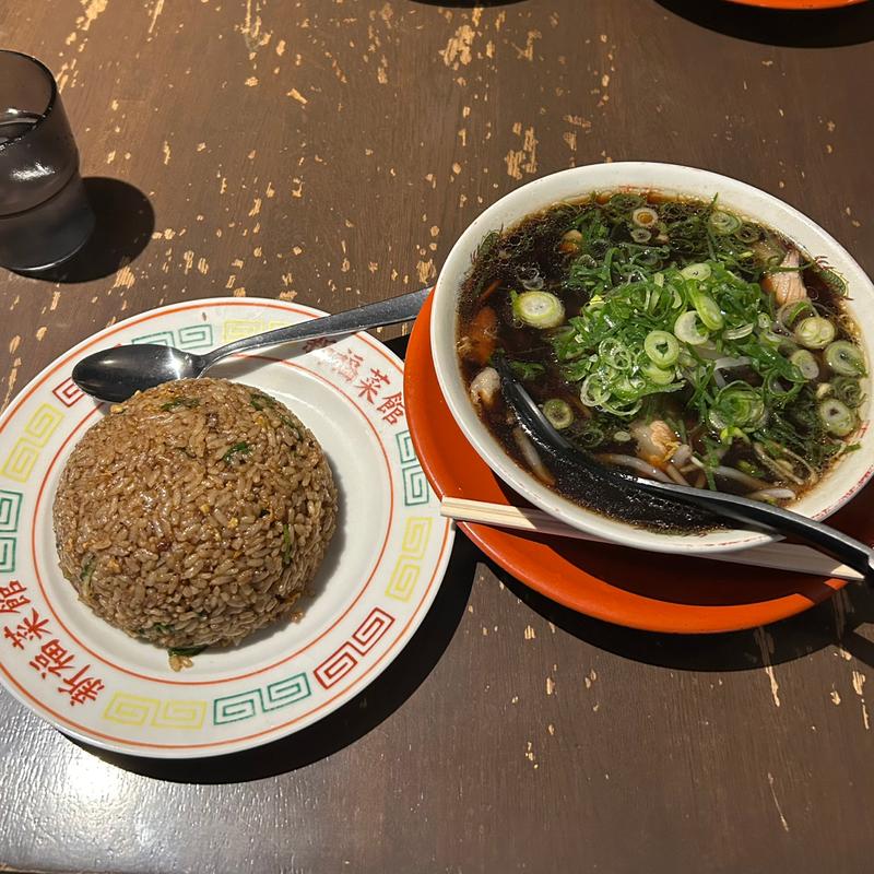 中華そば(並)+焼きめし(並)セット(新福菜館 浜松町店)