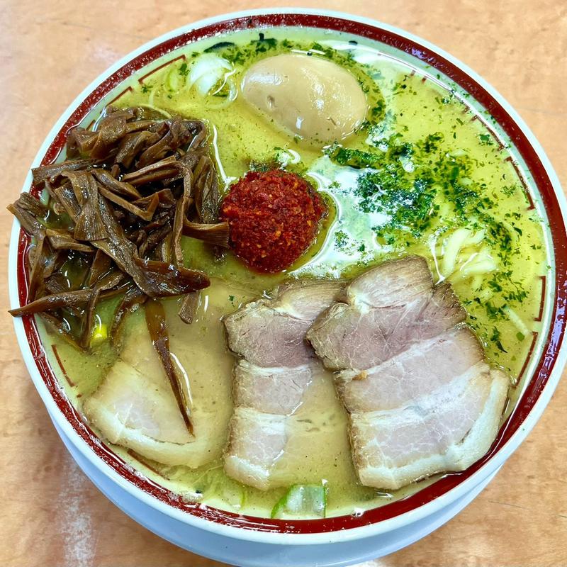 山形辛みそ メンマ 味付玉子(中華そば専門 田中そば店 カインズ市原店)