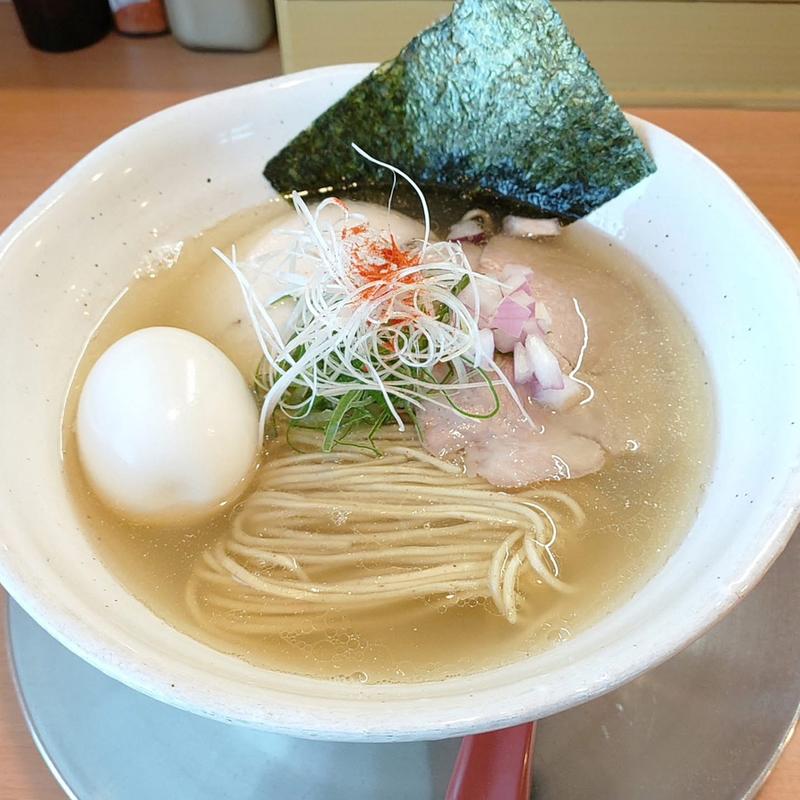 イシモチ煮干しのらーめん しお 玉子(わらび)