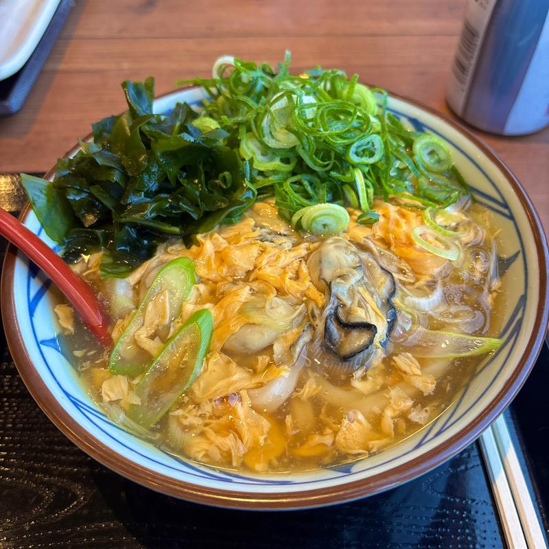 牡蠣たまあんかけうどん 並(丸亀製麺桶川)