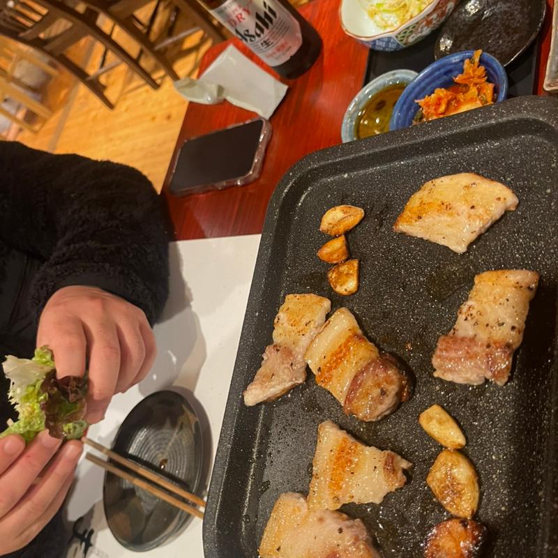 あぐーのサムギョプサル(あぐー豚と寿司の島居酒屋 まーさん)