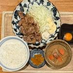 豚の生姜焼き定食 バラ(佰年食堂 太助)