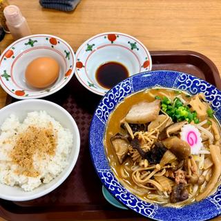 限定①きのこたっぷり味噌らーめん＋TKG(らーめん理庵)