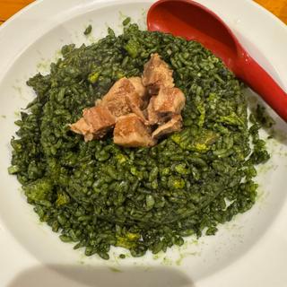 豚ばら法蓮草炒飯