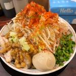 辛っ豚プチ野菜マシ脂マシ+半熟味玉+ニラ