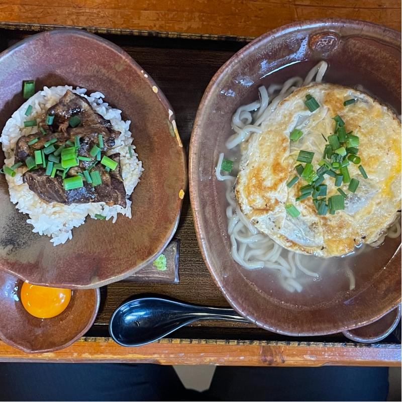 炙りソーキ丼そばセット(いしぐふー 小禄具志店 )