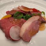 ローストビーフと鴨スモークの焼き野菜添え(フェニックス・シーガイア・リゾート)