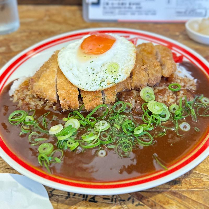 ロースカツカレー　目玉焼き　ネギ(ザ モチベーションショップ)
