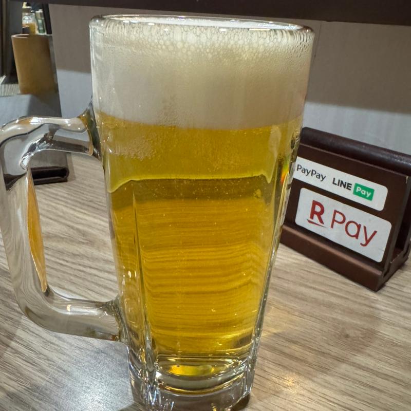 生ビール(炭火焼鳥ハチイチ)