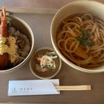 ミニえび丼とかけうどんセット