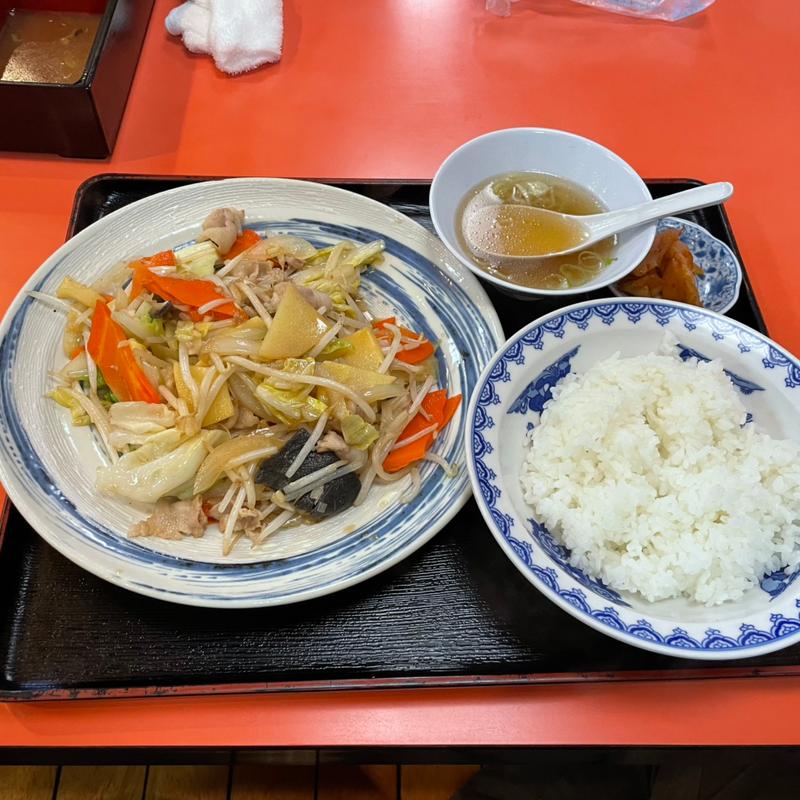 野菜炒めランチセット(東菜館 純ちゃん)