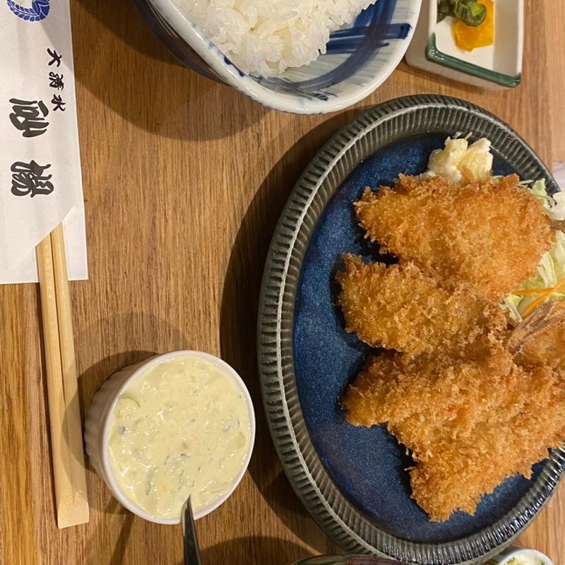 キス天ぷら定食　4尾　にかけうどん(めん処 砂場 大清水店)