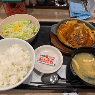 西条てっぱんナポリタンハンバーグ定食