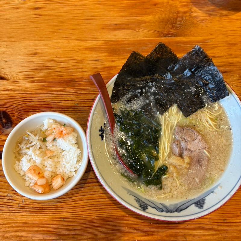 塩ラーメン　半ライス(椿　ラーメンショップ 木立店 )