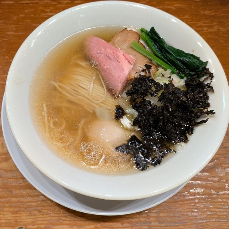 特製朝ラーメン塩(全部載)(中華そば つけ麺 百日紅 新宿店)