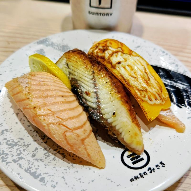 炙りネタ販売数ペスト3(回転寿司みさき イオンフードスタイル港南台店)