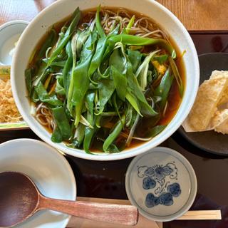 九条ねぎそば(+ちょっとだけ天ぷら)