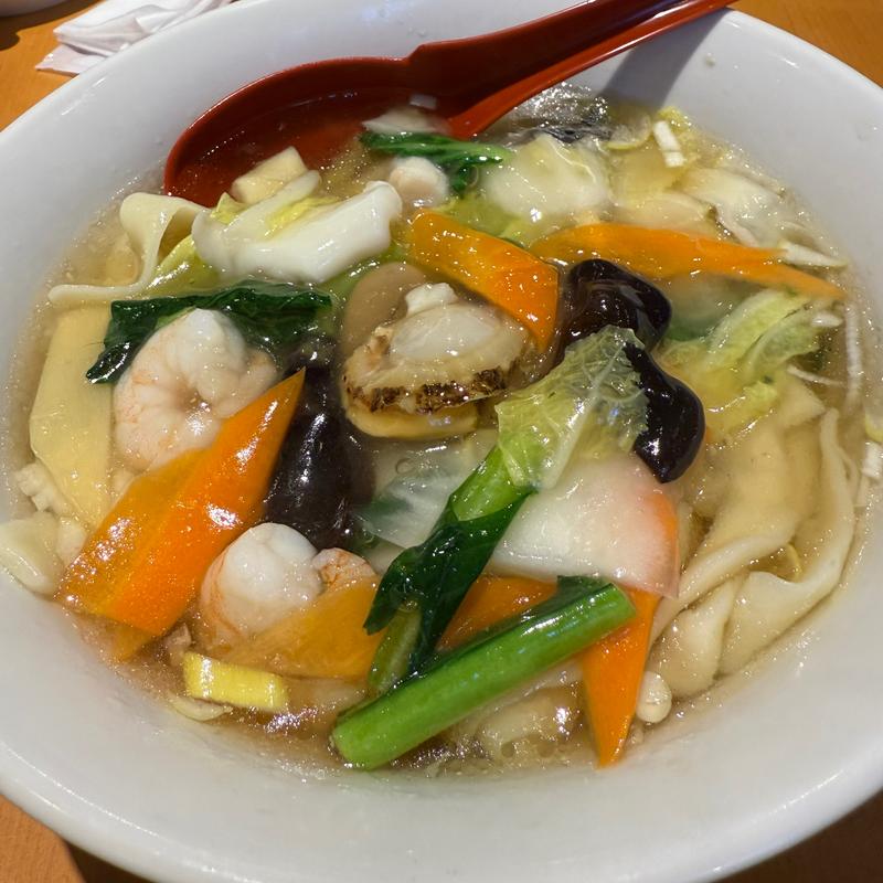 海鮮あんかけ刀削麺(創造中華　華星)