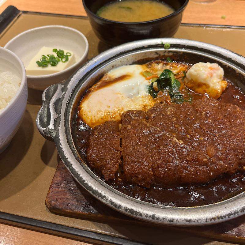 味噌かつ煮定食(やよい軒 四条烏丸店 )