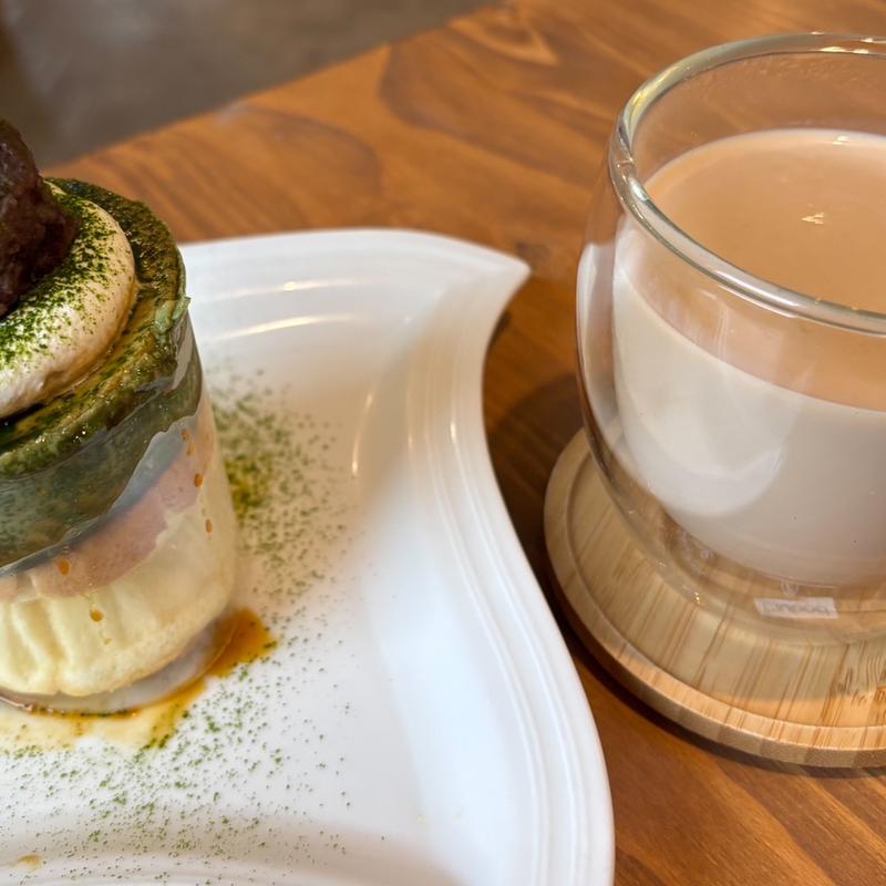 マサラチャイと抹茶プリン(N'ma cafe)