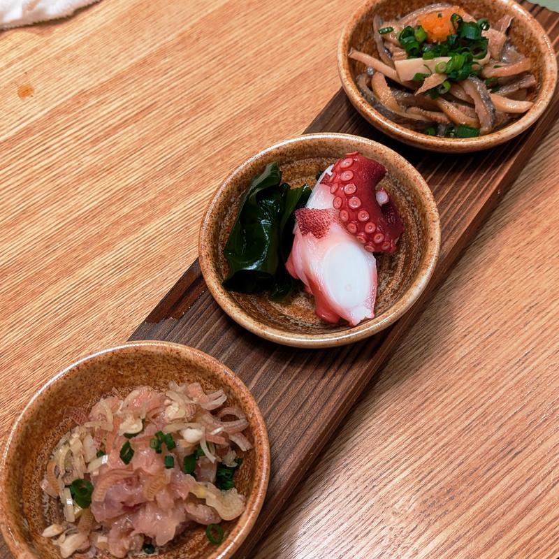 珍味三種盛り(とびっきり鮮魚 鹿島田酒場)