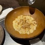 安納芋のニョッキ洋梨とゴルゴンゾーラ(PRÈS)