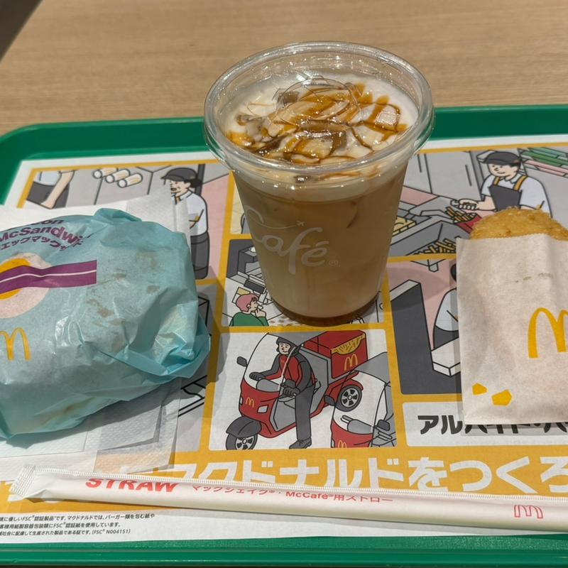 ベーコンエッグマックセット(マクドナルド 中川助光店)