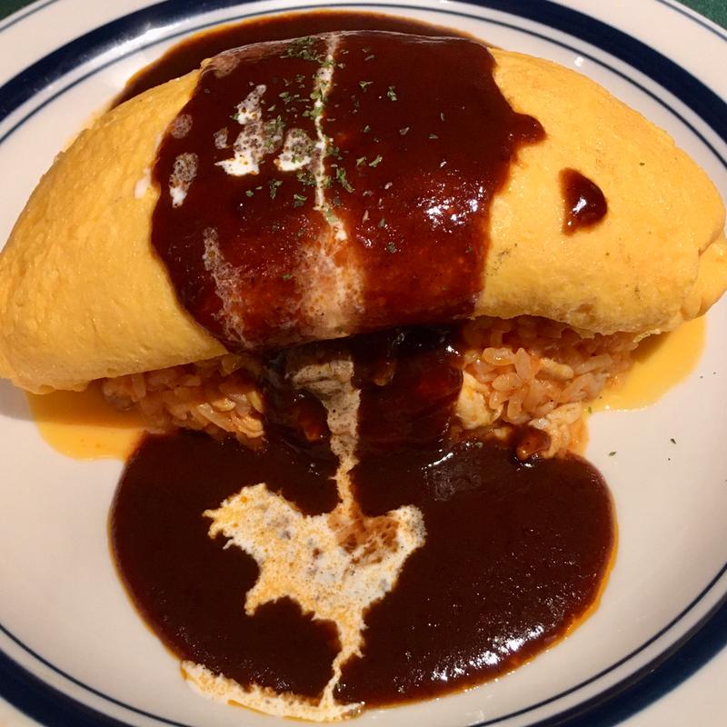 奥久慈卵のふわとろデミグラスオムライス(ちょーと亭)