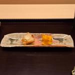 月光百合根と自家製カラスミ