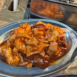 ホルモン焼き定食(ひふみ屋)