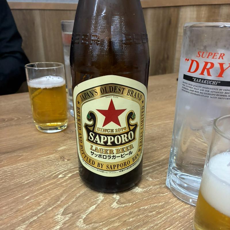 瓶ビール（サッポロ赤星中瓶）(ひふみ屋)