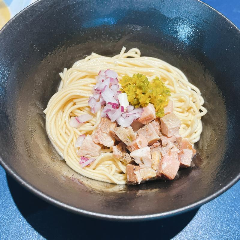 柚子胡椒の醤油和え玉(Ramen金碧)