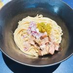 柚子胡椒の醤油和え玉(Ramen金碧)