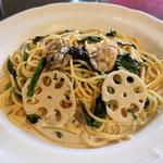 牡蠣と黒トリュフのポルチーニクリームソース