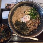 山椒肉ラー素麺 寝かせ玄米のミニ鶏そぼろ丼(そうめん屋はやし )