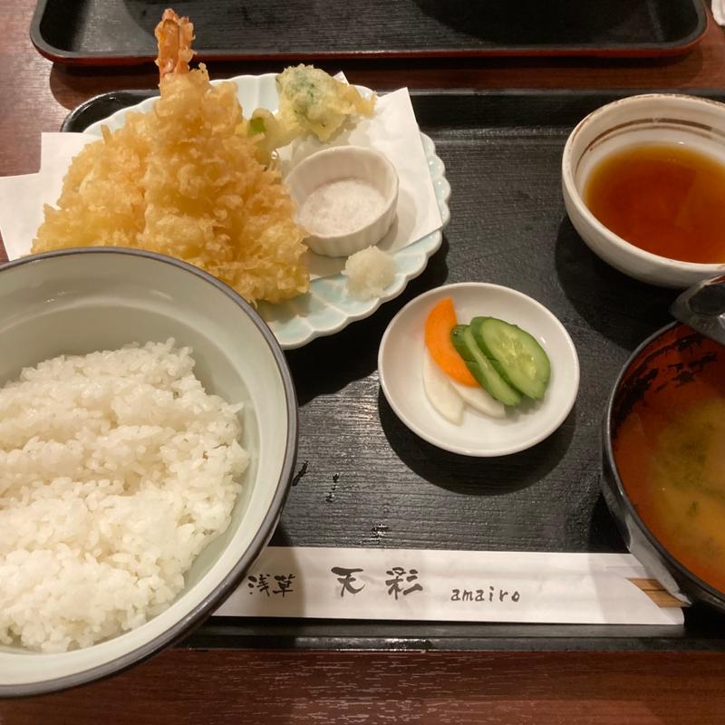 天ぷら定食(浅草 天彩)