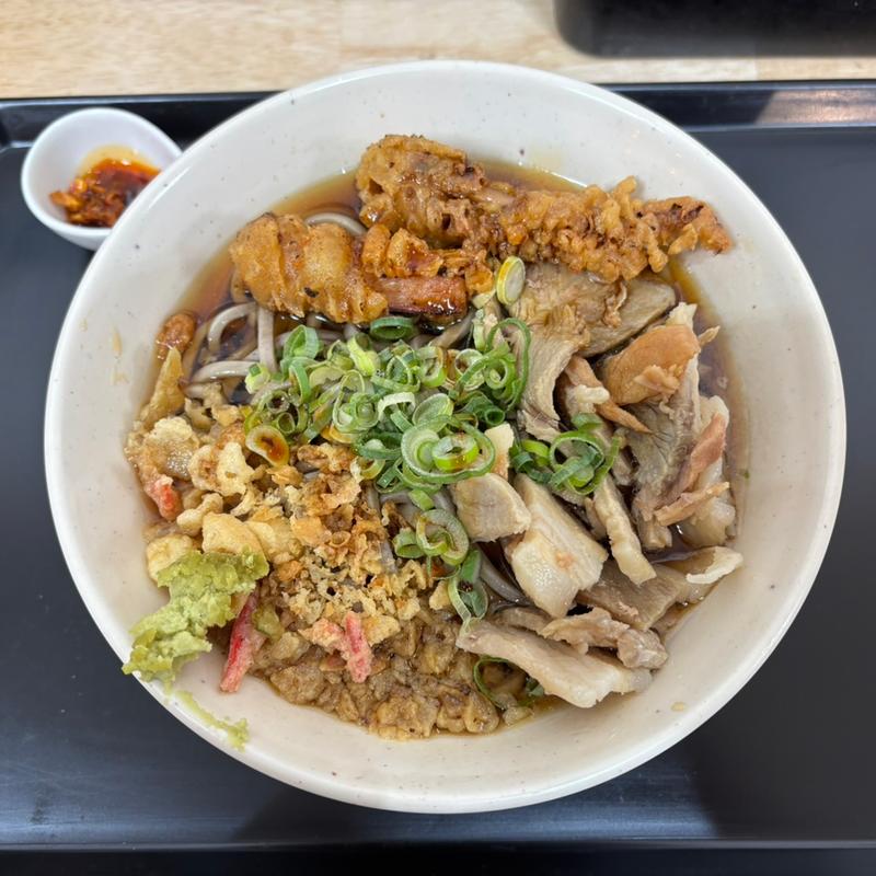 冷やし肉玉そば(立ち食いそばうどん 松石)