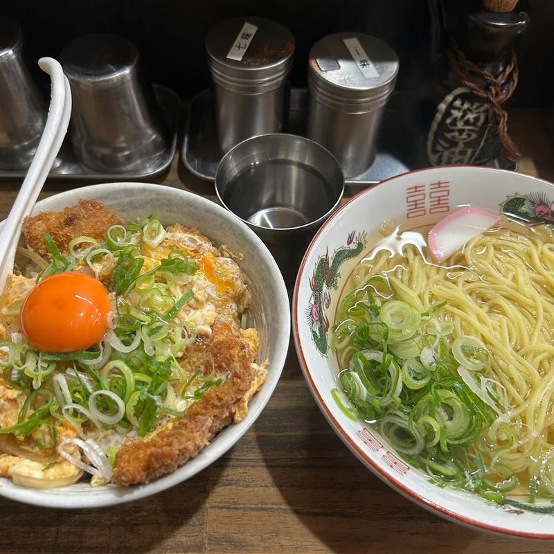 カツ丼 和風ラーメン(赤川うどん)
