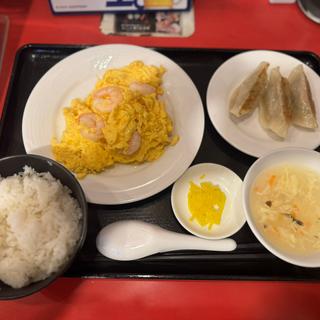 海老と玉子炒め定食(餃子の安亭高田馬場店)