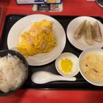 海老と玉子炒め定食