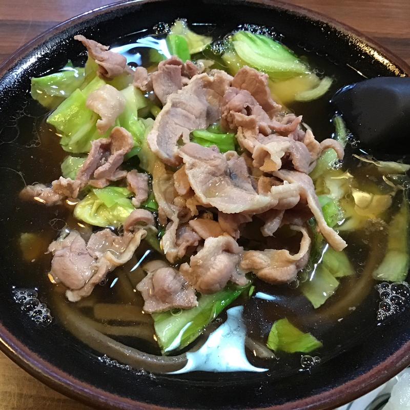 鴨そば(蔵王そば新楽食堂)