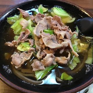 鴨そば(蔵王そば新楽食堂)